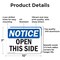 Signmission Open This Side, 10 in W x Rectangle, Aluminum OS-2PACK-NS-A-710-L-17018 - alternate 6